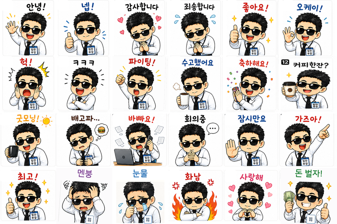 힘찬 부장 이모티콘